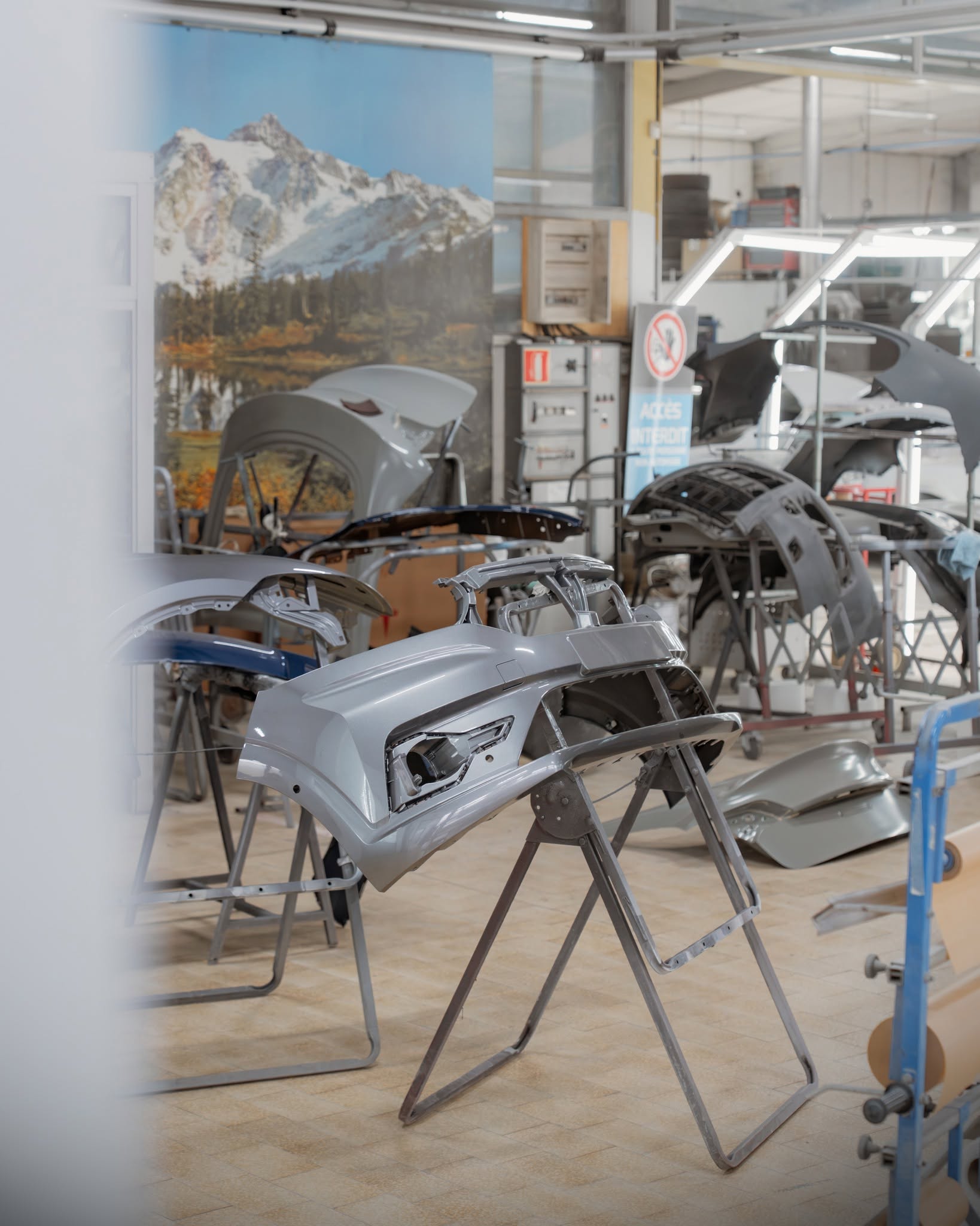 Éléments de carrosserie préparés dans l’atelier D-BOSSTECH